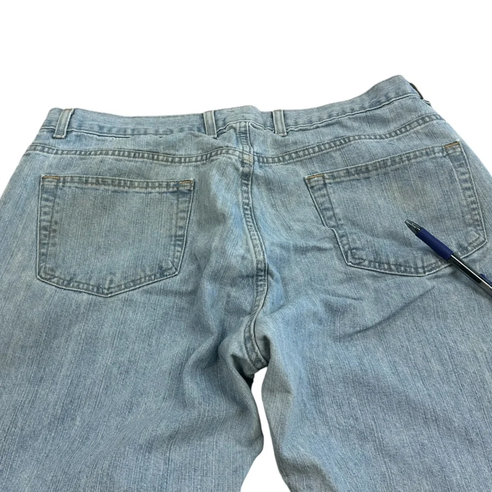 Men’s light‎ fade vintage Red camel denim jeans boot cut jeans size 38/34